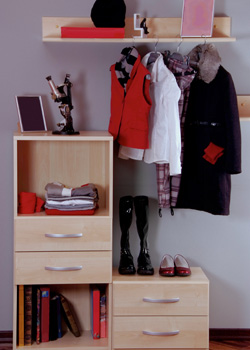A custom closet organization system designed to hold everything.